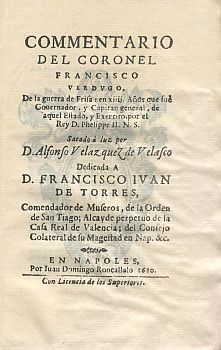 Titelblad van Verdugo’s memoires