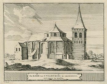 De voormalige Sint Walburgkerk te Groningen